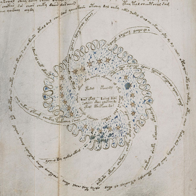 Figure 1. Round diagram on f68v3. Click on image for larger size.