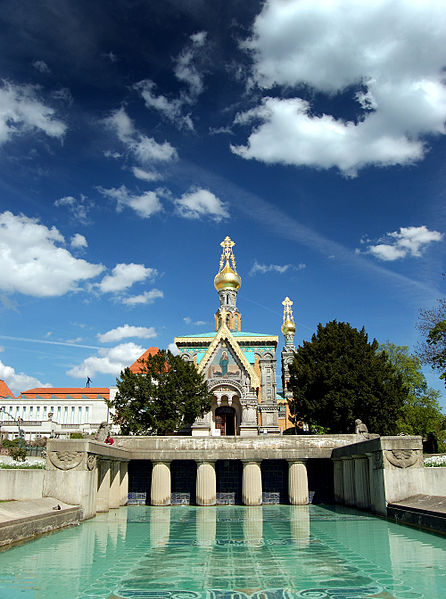 Figure 14. Russian Chapel in Darmstadt. Note the green pool.