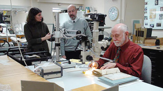 Figure 30. René Zandbergen in the lab with Dr. Joe Barabe.
