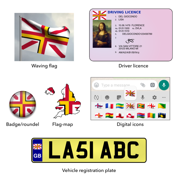 Mock-ups of the proposed flag of the United Kingdom without Scotland