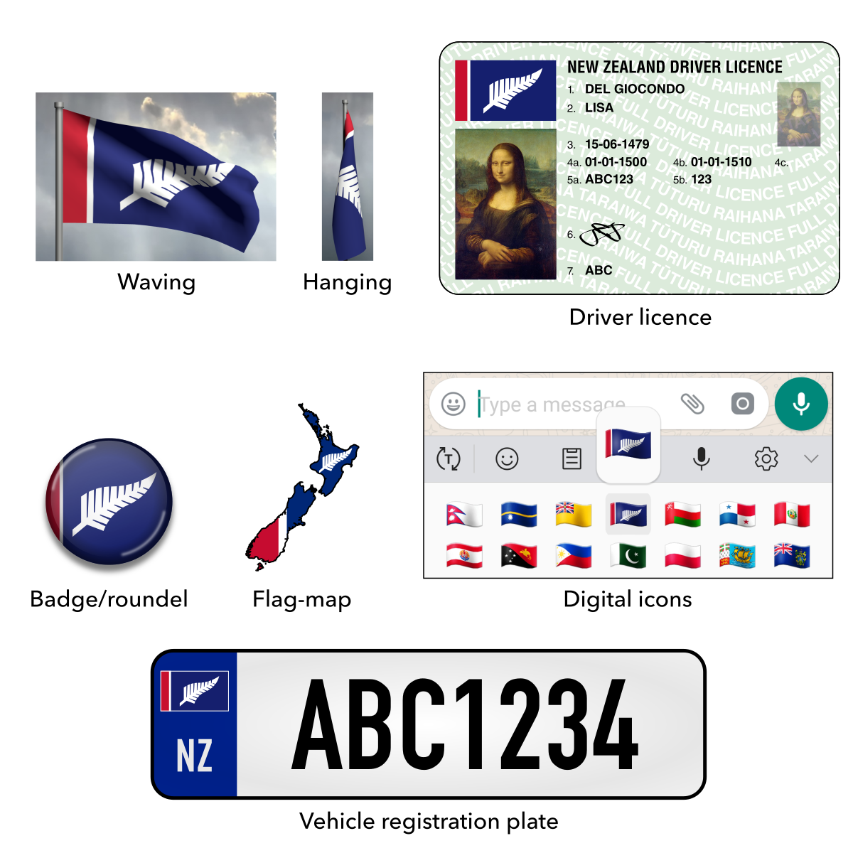 Mock-ups for Silver Fern with Red Stripe