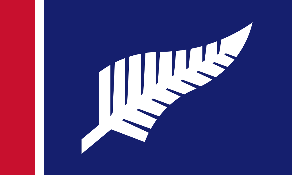 Silver Fern with Red Stripe