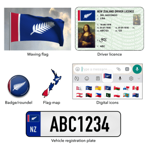 Mock-ups for Silver Fern with Red Stripe