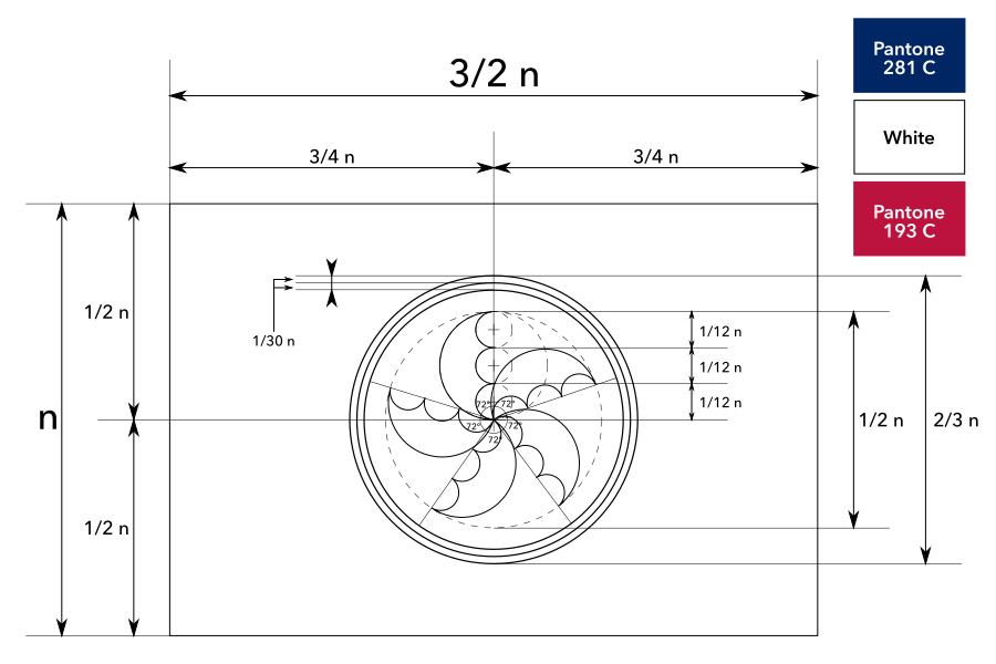 Construction sheet of the proposed flag of Hong Kong
